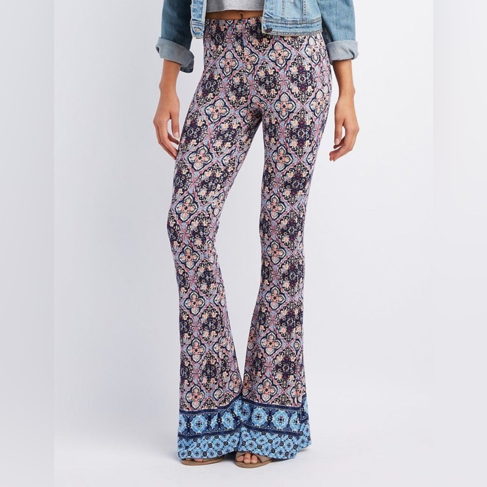 Women's Patterned Flare Pants